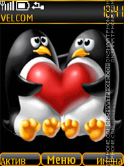 Funny pinguin anim es el tema de pantalla