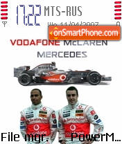 Capture d'écran Vodafone Mclaren F1 thème