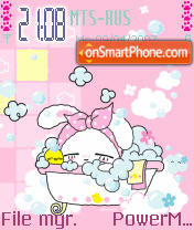 Pink Baby Sleeping theme screenshot