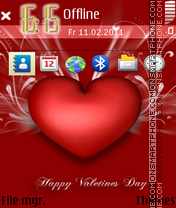Valentines Day 16 es el tema de pantalla