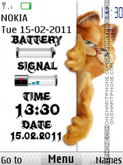 Garfield Battery tema screenshot