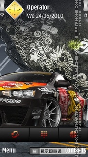 Capture d'écran Mitsubishi Evo X thème