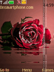 Rose in water theme screenshot