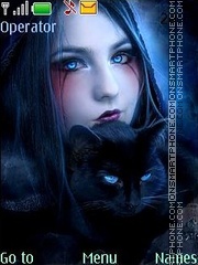 Capture d'écran Gothic style with a cat thème