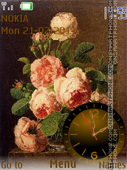 Roses and Clock Theme-Screenshot