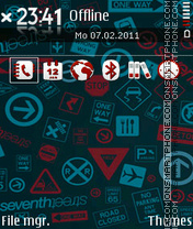 White red Mix theme screenshot