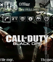 Capture d'écran CoD Black Ops thème