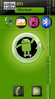 Green Android tema screenshot