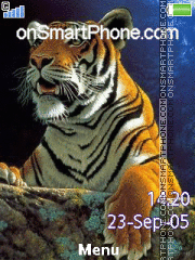 Скриншот темы Animated Tiger 05
