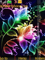 Neon flower tema screenshot