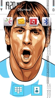 Скриншот темы Messi Sketch