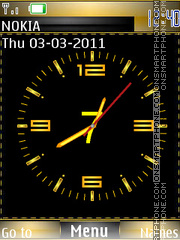 Golden Clock tema screenshot