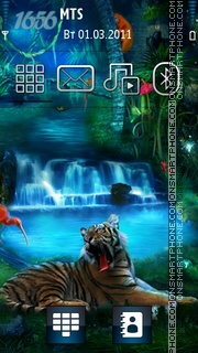 Скриншот темы Tiger In Jungle