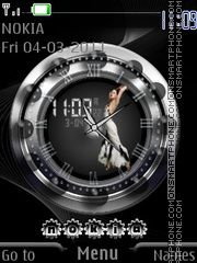 Grey Clock (AR) theme screenshot
