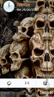 Grim skull tema screenshot
