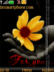 Flower in hand tema screenshot