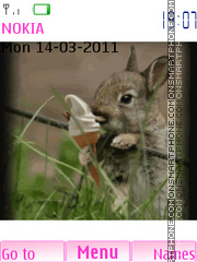 Cute Funny Bunny theme screenshot