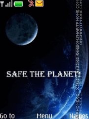 Safe the planet es el tema de pantalla