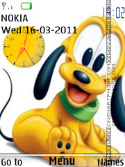 Cute Pluto Clock tema screenshot