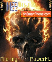Flamed Skull es el tema de pantalla