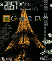Скриншот темы Eiffel Tower FP1 by Gray