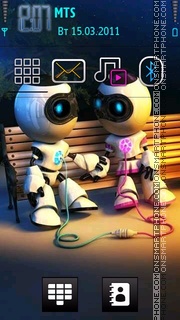 Robot Love 01 tema screenshot