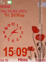 Capture d'écran Poppy Clock thème