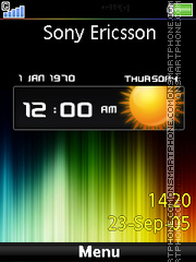 Скриншот темы Rainbow Clock