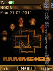 Скриншот темы Rammstein animated 5-6 th