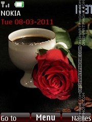 Rose and coffee theme screenshot