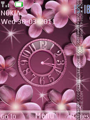 Flower clock theme screenshot