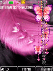 Capture d'écran Pink butterfly thème