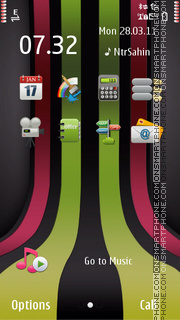 Colored Stripes tema screenshot