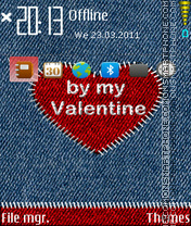 Скриншот темы Jeans heart