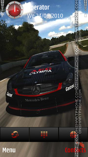 Capture d'écran Mercedes black red thème