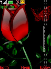 Capture d'écran Rose end batterfly anim thème