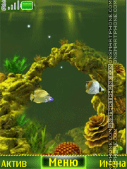 Mobile Aquarium anim Fl 3.0 theme screenshot