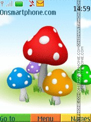 Cartoon Mushrooms 01 tema screenshot