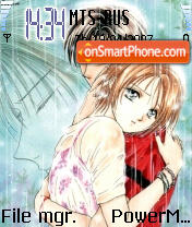 Anime Rain Hug tema screenshot