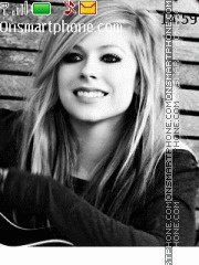 Скриншот темы Avril Lavigne - Balck and White