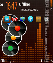 Capture d'écran Colore music thème