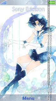 Sailor mercury tema screenshot