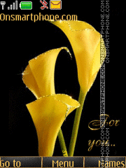 Capture d'écran Yellow Lilies thème