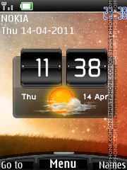 Fresh Nature Clock tema screenshot