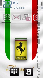 Capture d'écran Ferrari Flag thème