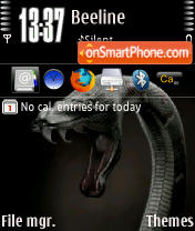 Snake QVGA theme screenshot