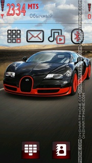 Sports Car Bugatti tema screenshot