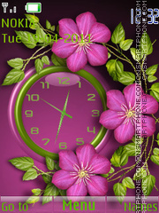 Pink flowers theme screenshot