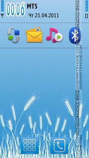 Blue theme for smartphones tema screenshot