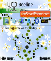 Retro Flowers Art theme screenshot